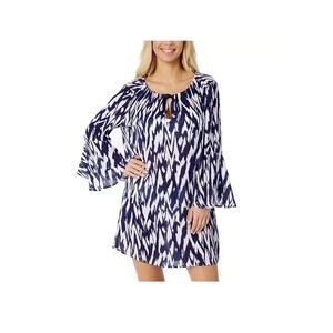 Anne Cole Women's Swim Cover-Up Soft Lightweight Crinkle Rayon Size XS/S Navy
